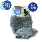 Rękawica do wycierania i szczotkowania psa z mikrofibry, 24 x 18 cm – Royal Dry - obrazek 2