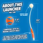 Wyrzutnia do piłek dla psa z gumowym uchwytem i piłką tenisową, 63 cm – Chuckit! Pro Launcher M - obrazek 4