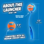 Wyrzutnia do piłek dla psa M z piłką tenisową, 30 cm – Chuckit! Sport Launcher - obrazek 4