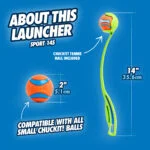Wyrzutnia do piłek dla psa S z piłką tenisową, 35 cm – Chuckit! Sport Launcher - obrazek 6