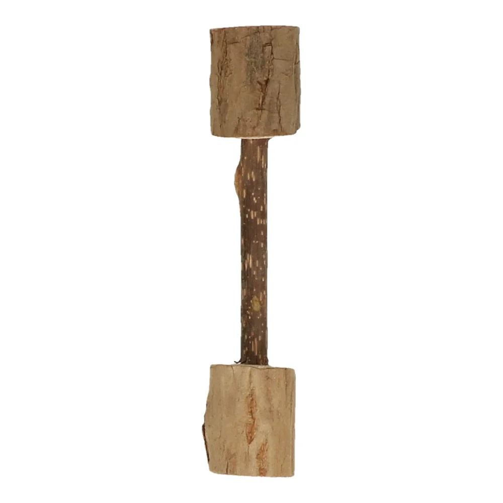 Drewniana zabawka dla kota w kształcie hantla z MADNIP – Addicted! Wood Dumbell - obrazek 3