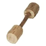 Drewniana zabawka dla kota w kształcie hantla z MADNIP – Addicted! Wood Dumbell - obrazek 2