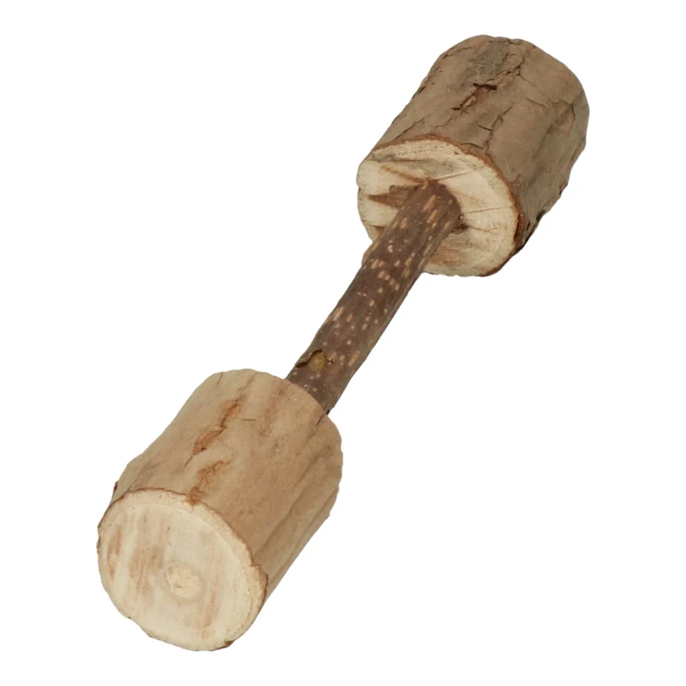 Drewniana zabawka dla kota w kształcie hantla z MADNIP – Addicted! Wood Dumbell - obrazek 2