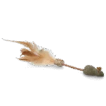 Wędka dla kota z myszką, piórami i MADNIP – Addicted! Stick with Mouse & Feathers - obrazek 2