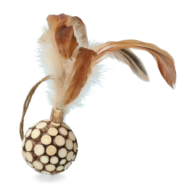 Piłka dla kota z piórkami i MADNIP – Addicted! Ball with Feathers - obrazek 2