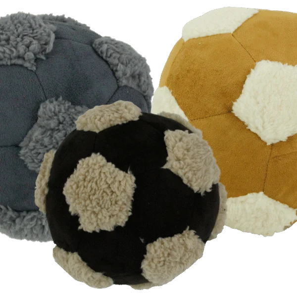 Miękka piłka dla psa z polaru z piszczałką, Ø 15 cm – AFP Lambswool – Cuddle Football L