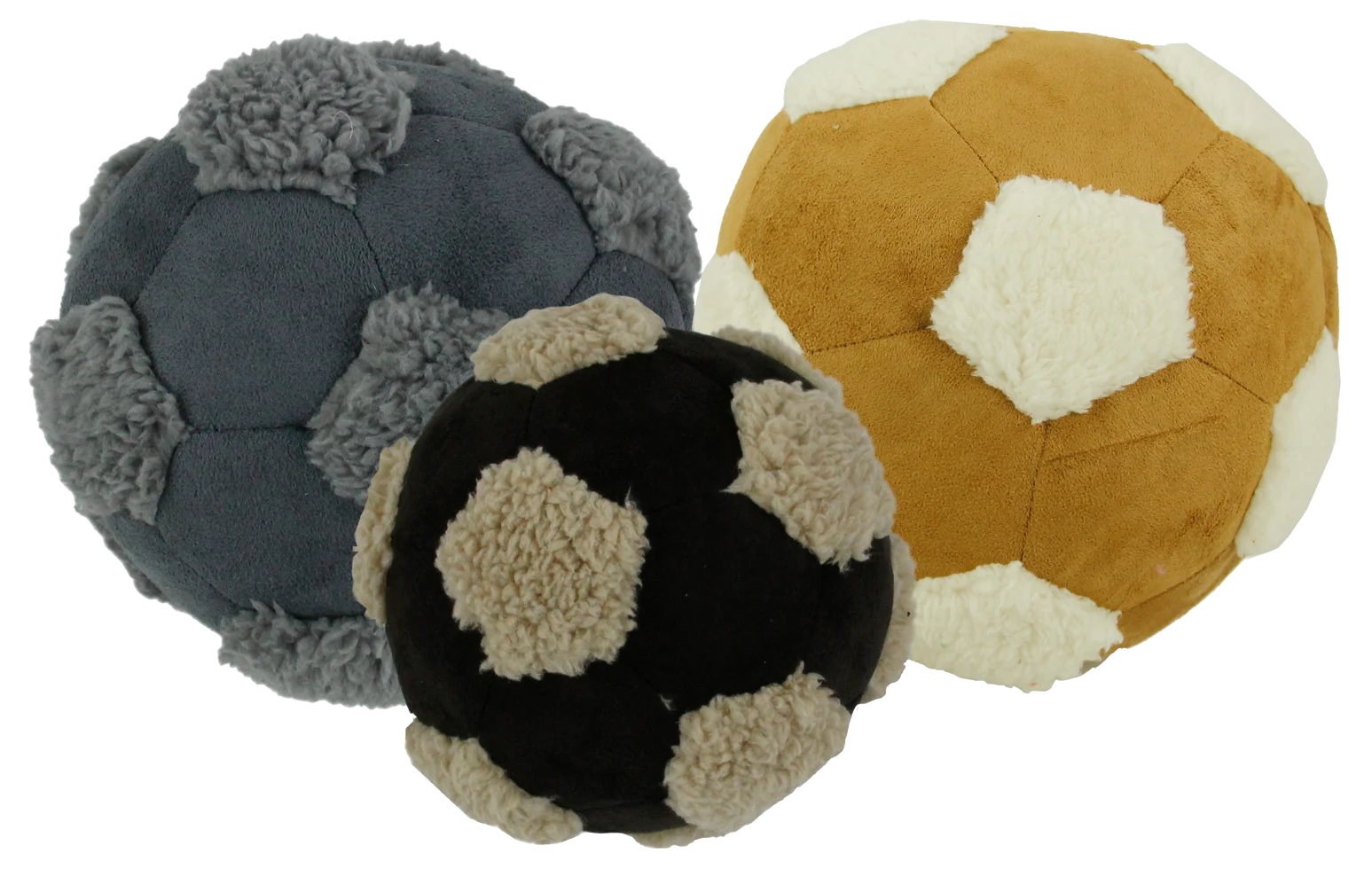 Miękka piłka dla psa z polaru z piszczałką, Ø 15 cm – AFP Lambswool – Cuddle Football L - obrazek 1