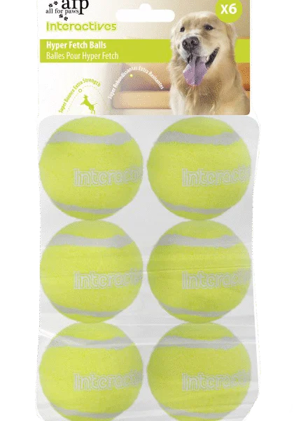 Piłki tenisowe dla psów Ø 5 cm, 6 sztuk – AFP Interactives - Hyper Fetch Super Bounce Tennis Ball
