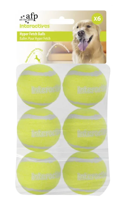 AFPH03198.png Piłki tenisowe dla psów Ø 5 cm, 6 sztuk – AFP Interactives - Hyper Fetch Super Bounce Tennis Ball - obrazek 1