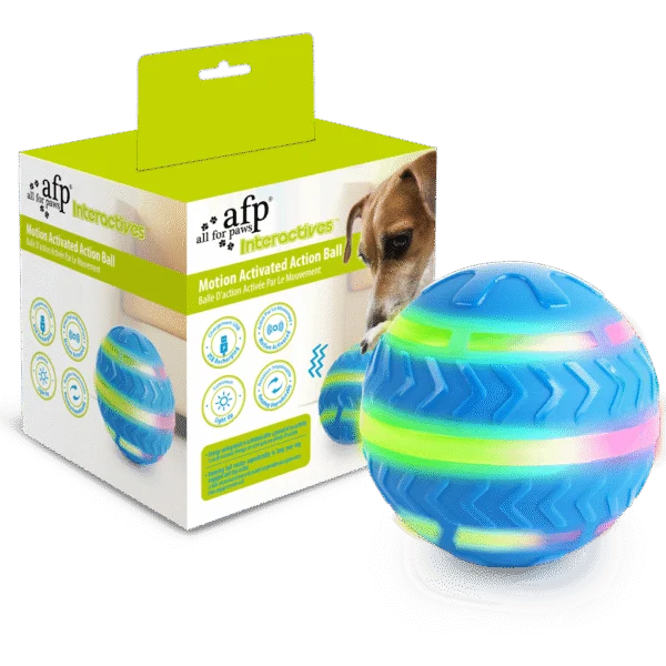 Piłka dla psa z podświetleniem i akumulatorem ładowanym przez USB – AFP Interactives Motion Activated Action Ball