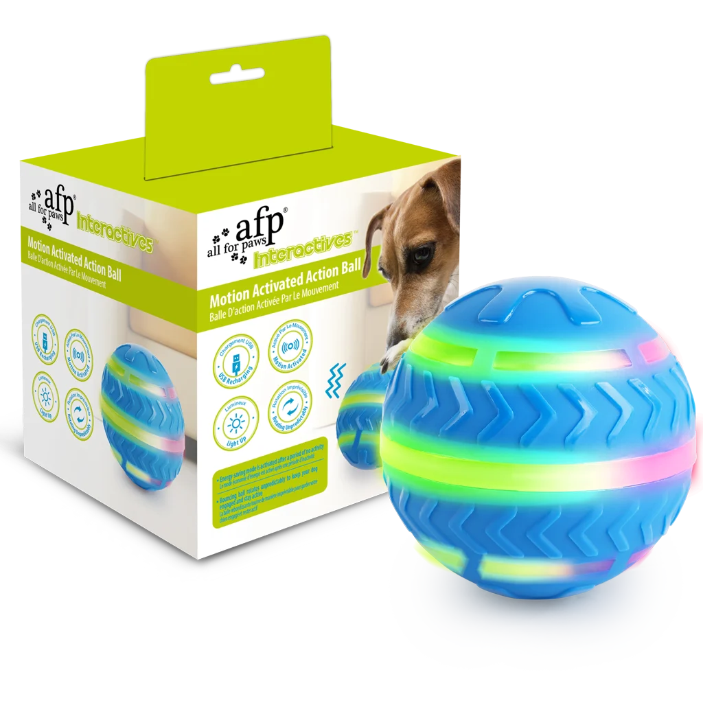 Piłka dla psa z podświetleniem i akumulatorem ładowanym przez USB – AFP Interactives Motion Activated Action Ball - obrazek 1