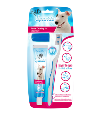 Zestaw do higieny jamy ustnej psa ze szczoteczką i pastą do zębów, 60 g – AFP Sparkle Combo Pack