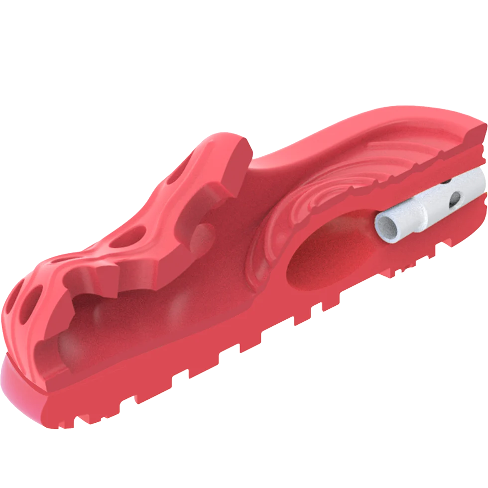 Gumowy klapek do gryzienia z ultradźwiękową piszczałką, M 14,5 x 7 cm – AFP Doggies' Shoes - Air Pups Slipper - obrazek 3