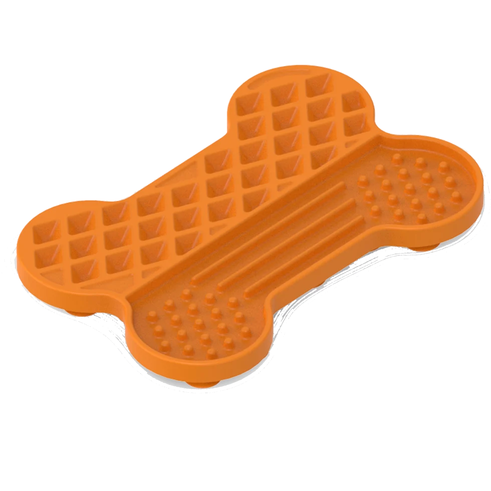 Mata do lizania dla psa z wypukłą fakturą i przyssawkami, 28 x 19 cm – AFP Bone Appetit - Tasty Bone Lick Mat L - obrazek 3