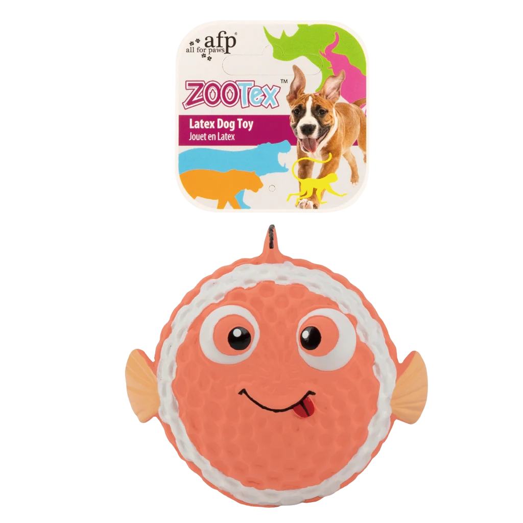 AFPH03751.png Lateksowa zabawka dla psa błazenek z piszczałką – AFP Bouncy Clown Fish - obrazek 1