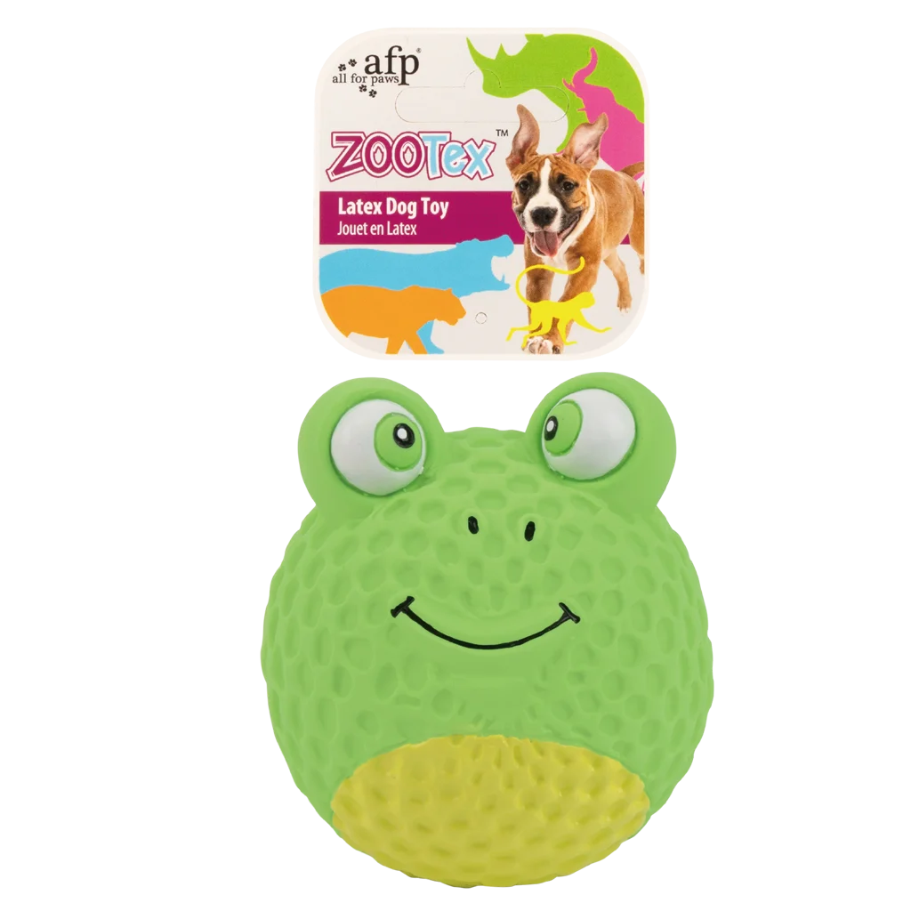Lateksowa zabawka dla psa Żaba z piszczałką – AFP Bouncy Frog - obrazek 1