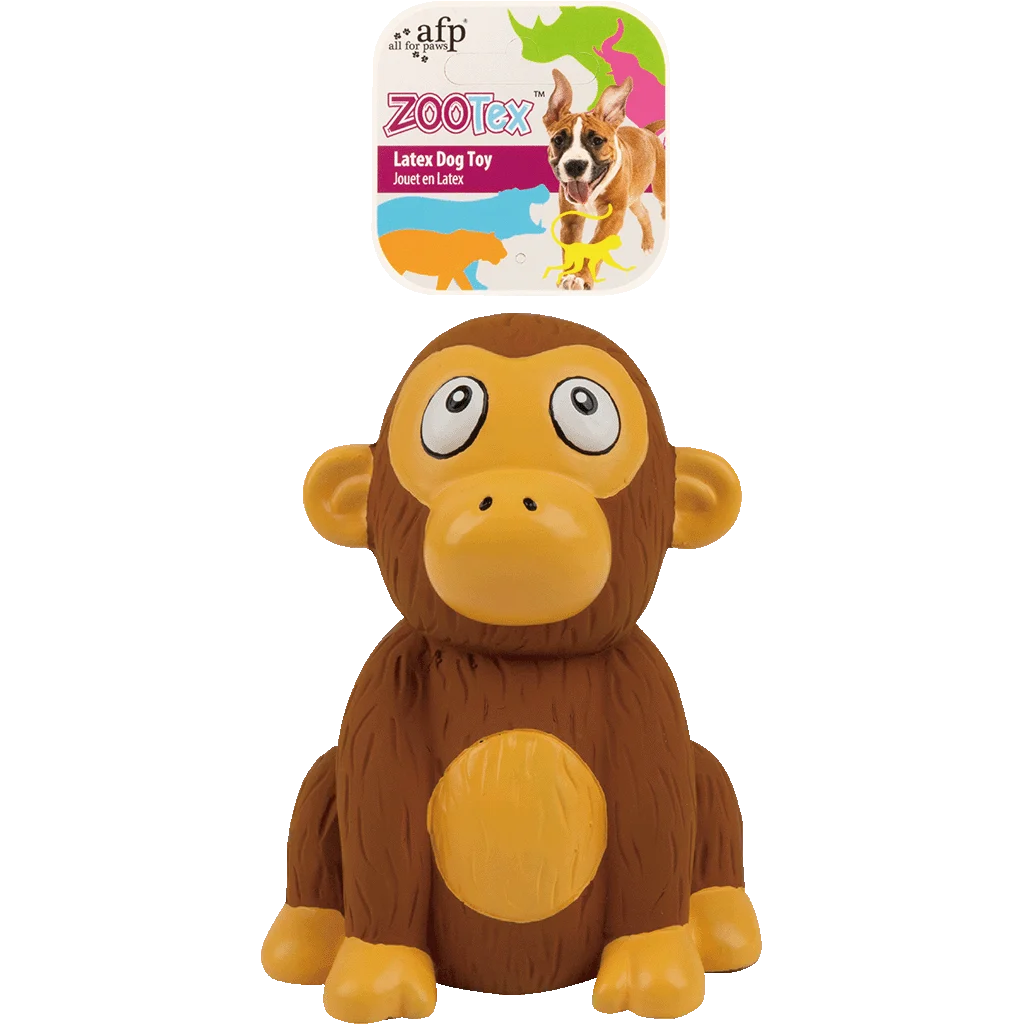 AFPH03760.png Lateksowa zabawka dla psa z piszczałką – AFP ZooTex Chistopher Chimp - obrazek 1