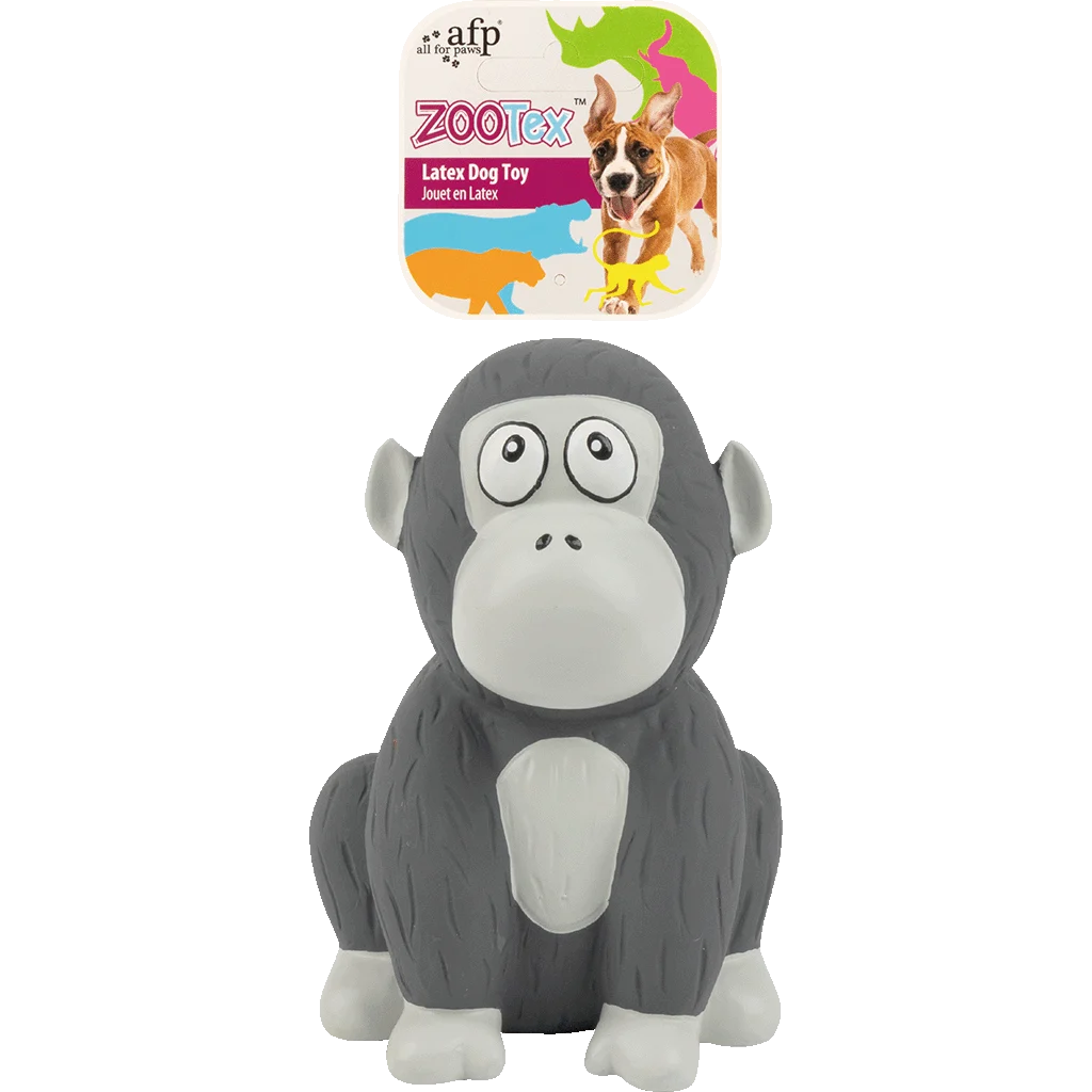 Lateksowa zabawka dla psa z piszczałką – AFP ZooTex Gorilla Jack - obrazek 1