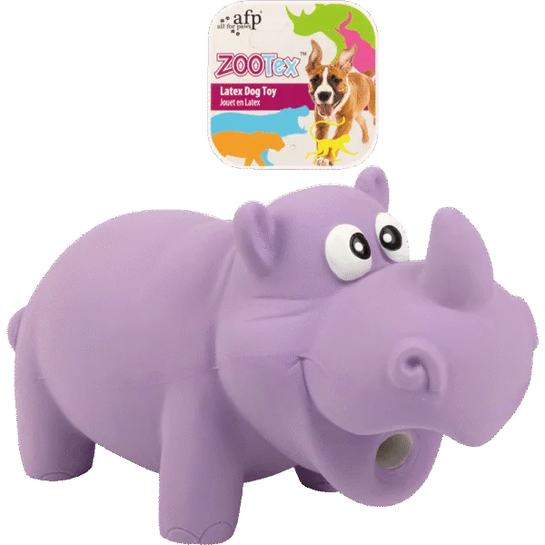 Lateksowa zabawka dla psa z piszczałką, rozmiar L – AFP ZooTex Reginald the Rhino