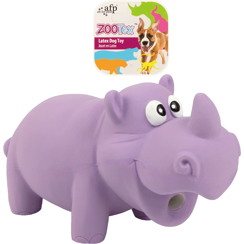 Lateksowa zabawka dla psa z piszczałką, rozmiar L – AFP ZooTex Reginald the Rhino - obrazek 1