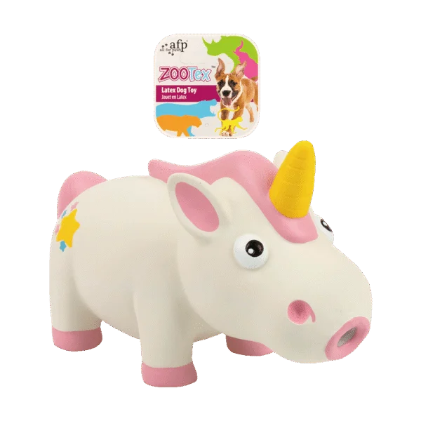 Lateksowa zabawka dla psa z piszczałką, rozmiar S – AFP ZooTex Peneloppe the Unicorn