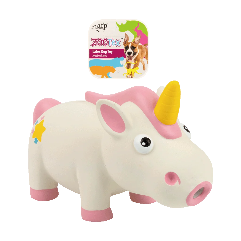Lateksowa zabawka dla psa z piszczałką, rozmiar S – AFP ZooTex Peneloppe the Unicorn - obrazek 1