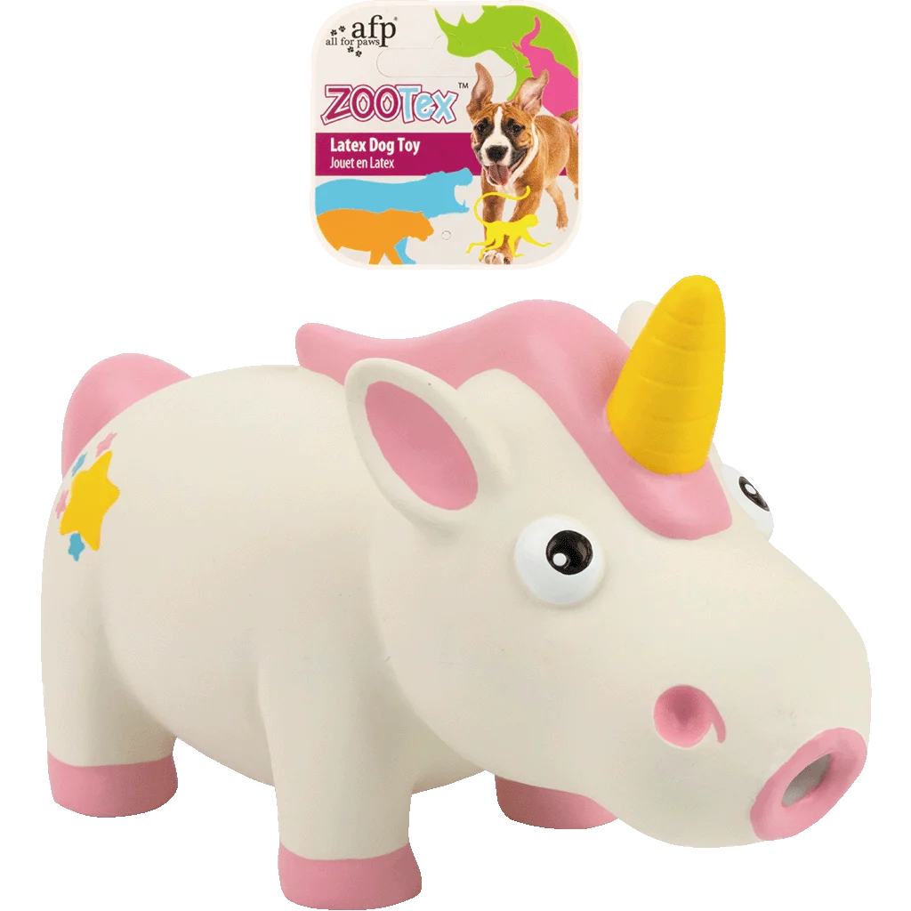 Lateksowa zabawka dla psa z piszczałką, rozmiar L – AFP ZooTex Penelope the Unicorn - obrazek 1