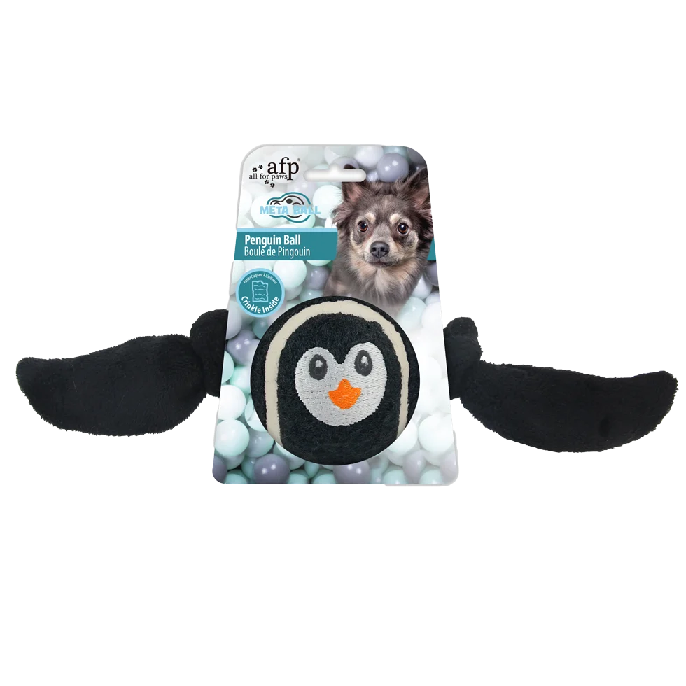 AFPH03912.png Piłka dla psa Pingwin z miękkimi skrzydłami, 20 x 14 x 1,5 cm – AFP Meta Ball Ball Pinguin - obrazek 1