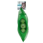 Zestaw piłek dla psa w strąku grochu, 3 piłki z piszczałkami, ø 6,3 cm – AFP Meta Ball Ball Set w/ Pee Pod