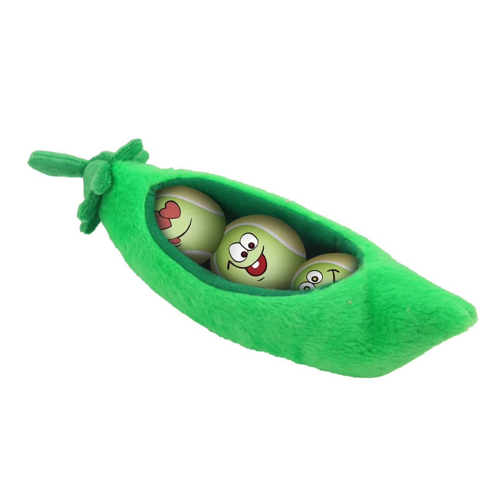 Zestaw piłek dla psa w strąku grochu, 3 piłki z piszczałkami, ø 6,3 cm – AFP Meta Ball Ball Set w/ Pee Pod - obrazek 2