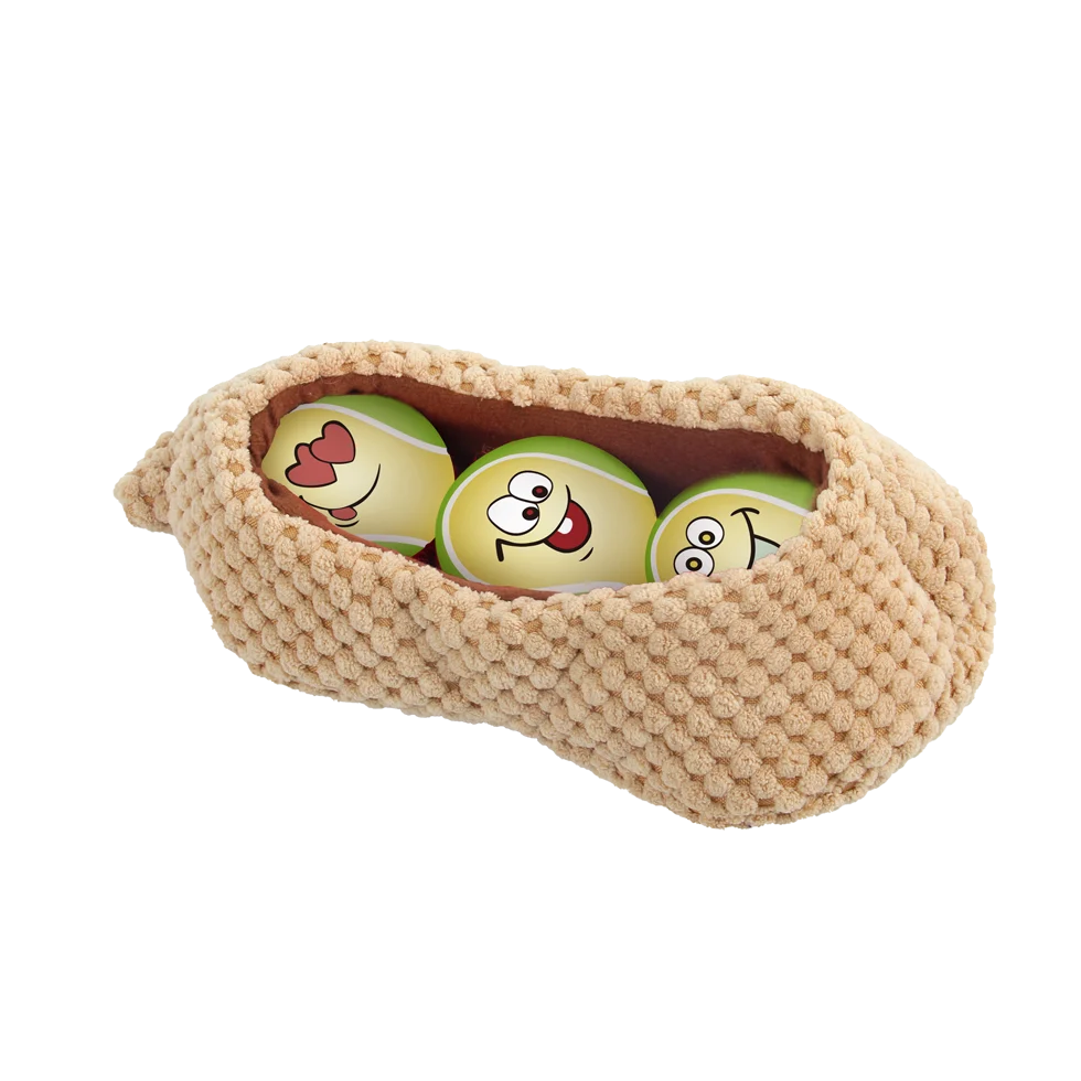Zestaw piłek dla psa w łupinie orzecha ziemnego, 3 piłki z piszczałką, ø 6,3 cm – AFP Meta Ball Ball Set w/ Peanut pod - obrazek 2