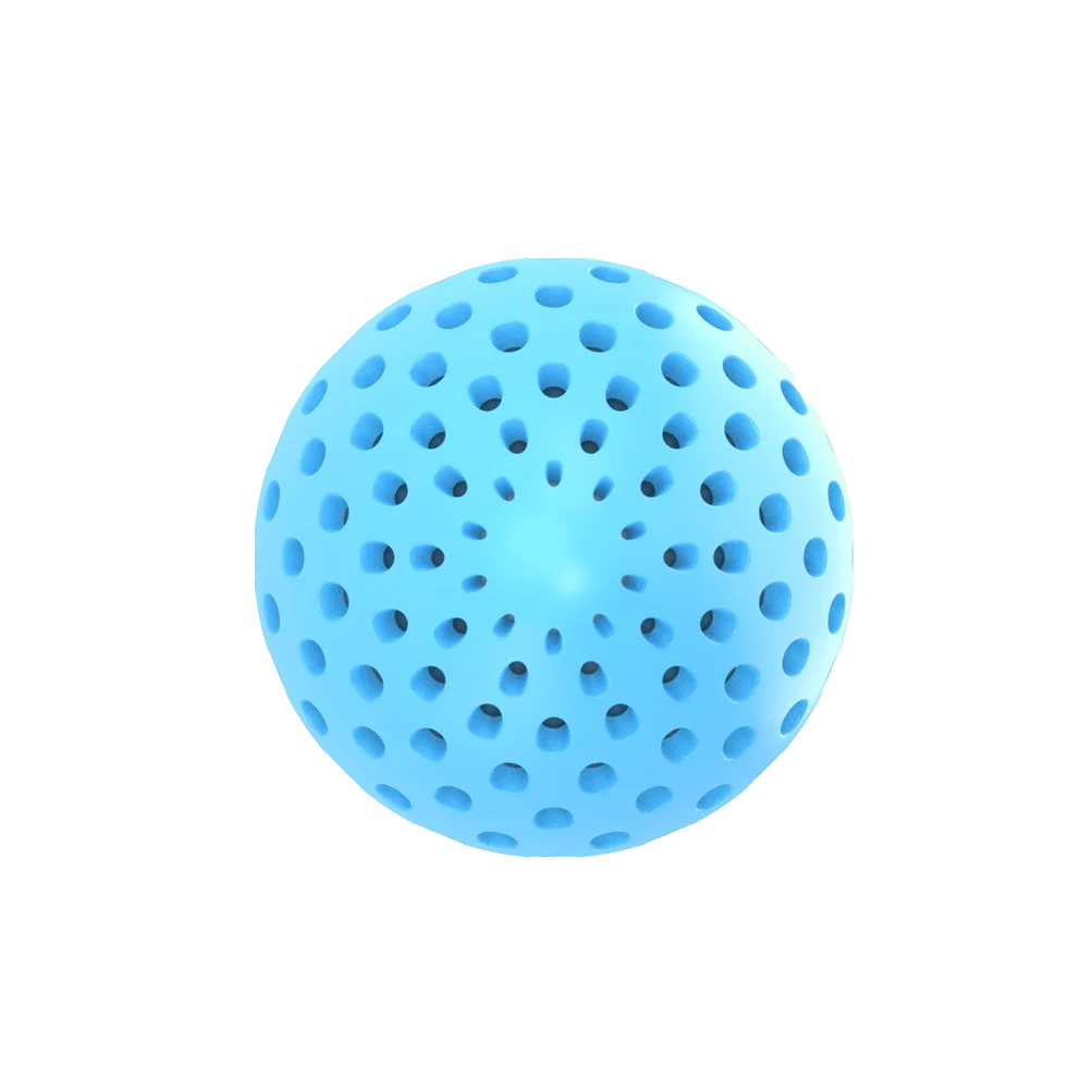 Jajko dla psa wydające dźwięk pękającej butelki, L, 15,5 x 9,6 x 9,6 cm – AFP Meta Ball Holey Egg - obrazek 3