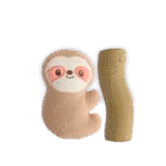 Set puppyspeelgoed met knuffel en piepers, 2 stuks – AFP Little Buddy 2-Pack Toy Cuddle Sloth - obrazek 2