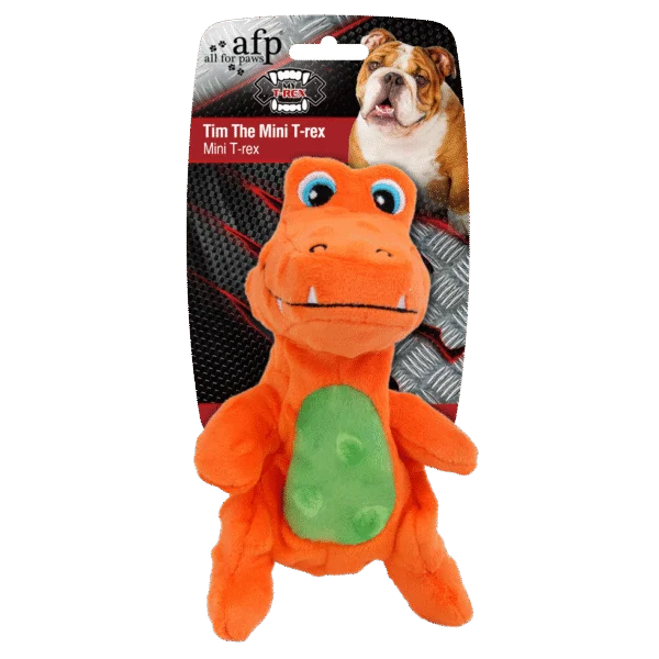 Pluszowa zabawka dla psa z piszczałką i szeleszczącym materiałem, ok. 18 cm – AFP My T-Rex Tim the Mini T-Rex S