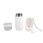 Butelka do picia dla psa z miską na wodę i pojemnikiem na przysmaki, 414 ml – AFP 2 In 1 Stainless Drinking Bottle - obrazek 2