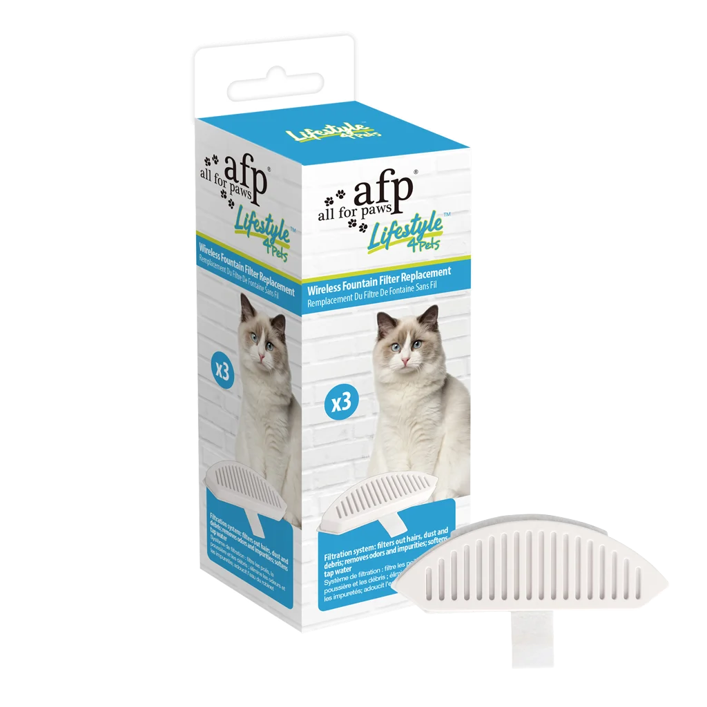 Filtry do fontanny dla zwierząt, 3 sztuki – AFP Lifestyle 4 Pets Wireless Fountain - obrazek 1