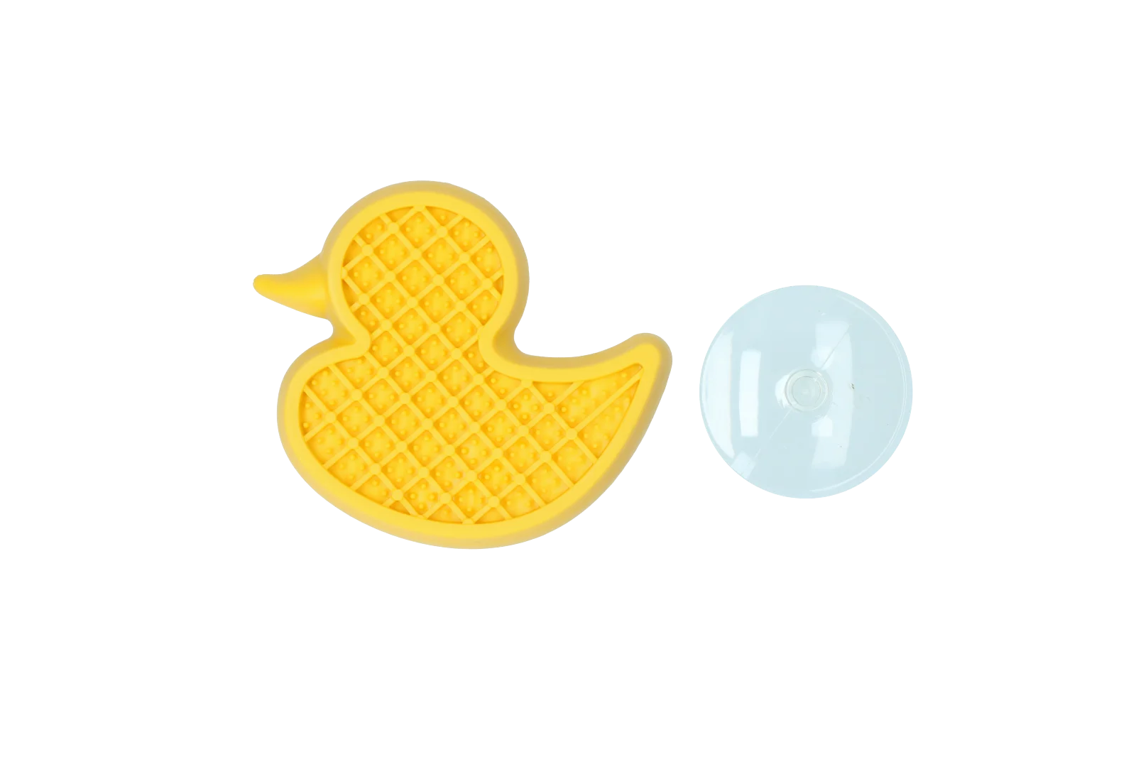 Zabawka dla psa w kształcie kaczuszki z przyssawką i silikonowymi wypustkami, 13 x 10 cm – AFP Calm Paws - Bath Anti-anxiety Duck - obrazek 3
