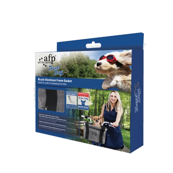 Koszyk rowerowy dla psa z mocowaniem do kierownicy, do 8 kg – AFP Travel Dog - Easy-go Bicycle Pet Basket