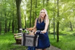 Koszyk rowerowy dla psa z mocowaniem do kierownicy, do 8 kg – AFP Travel Dog - Easy-go Bicycle Pet Basket - obrazek 3