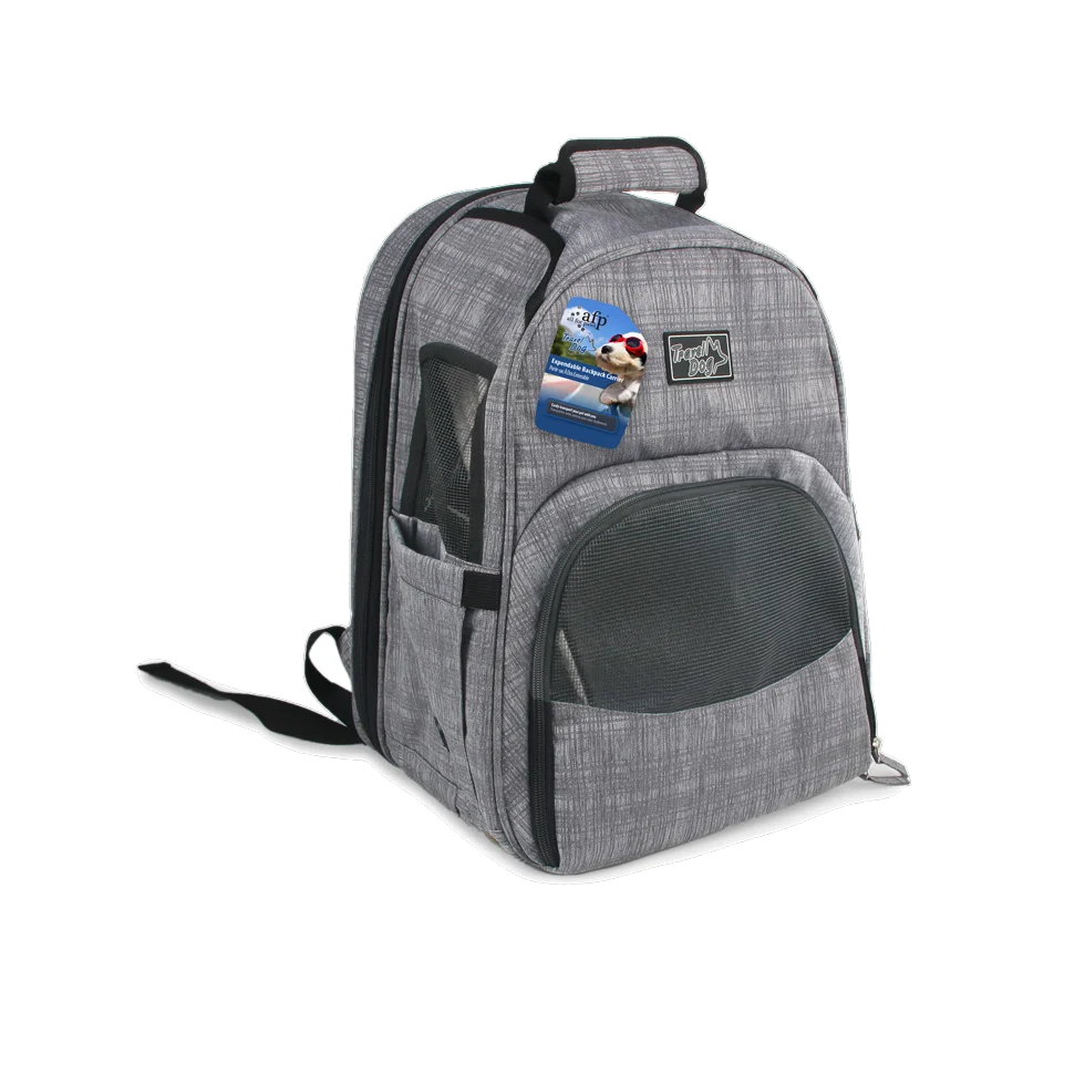 Plecak dla psa z rozszerzaną komorą i siatką, 46 x 30 x 20 cm – AFP Travel Dog - Expandable Backpack Carrier - obrazek 2