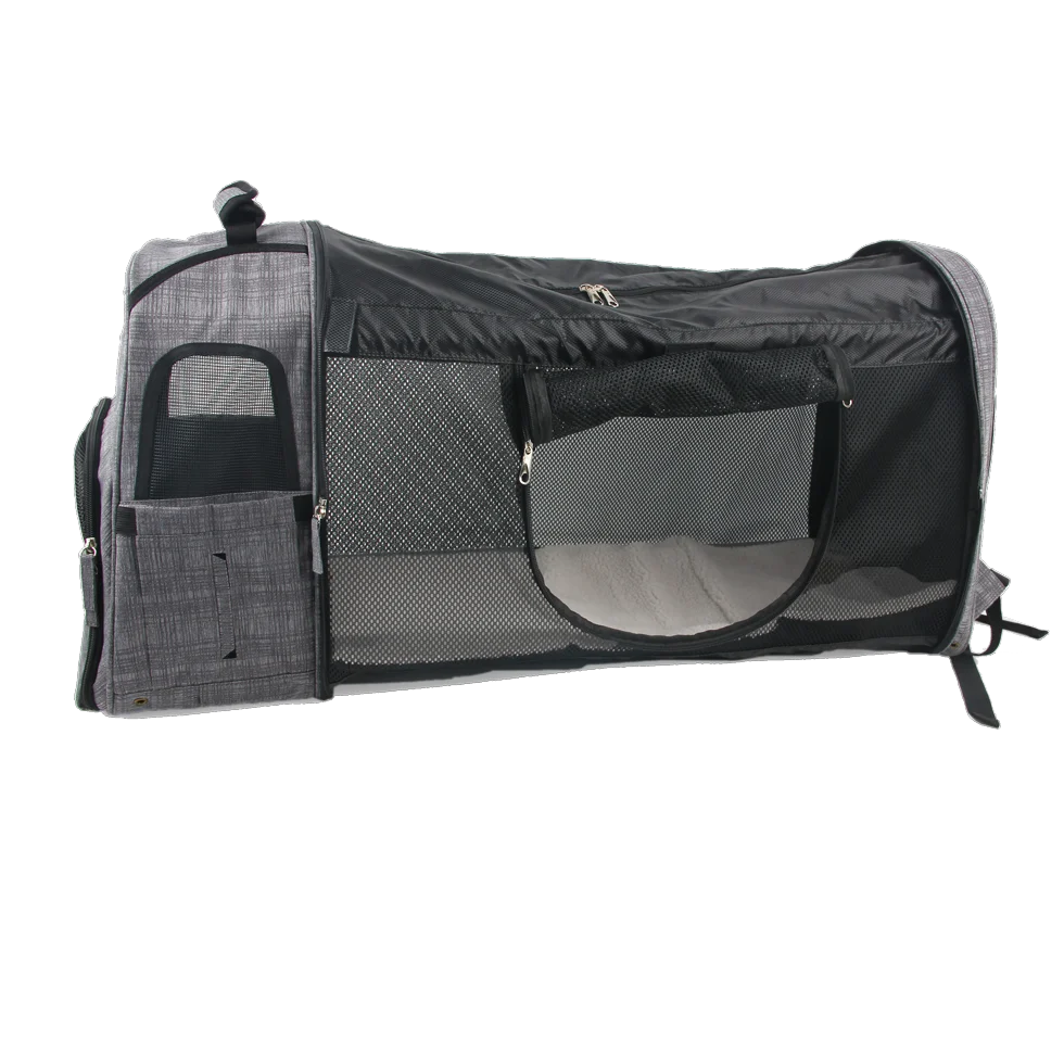 Plecak dla psa z rozszerzaną komorą i siatką, 46 x 30 x 20 cm – AFP Travel Dog - Expandable Backpack Carrier - obrazek 5