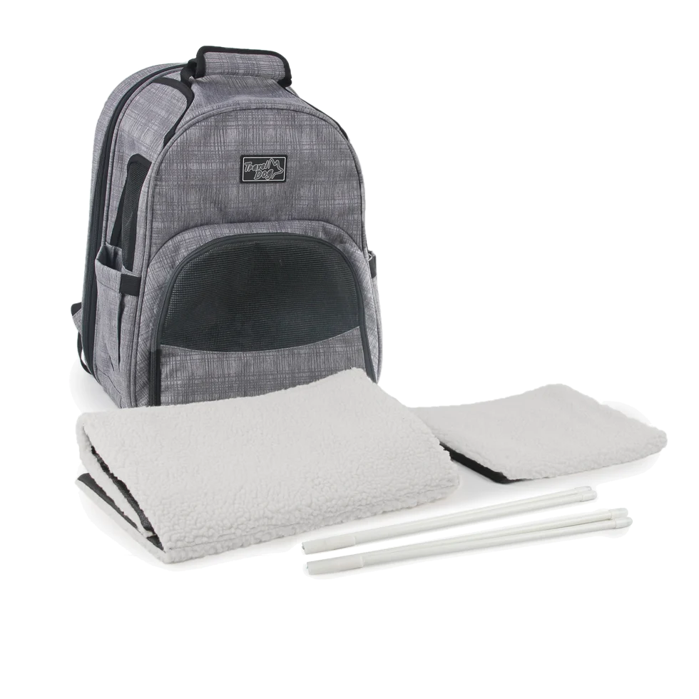 Plecak dla psa z rozszerzaną komorą i siatką, 46 x 30 x 20 cm – AFP Travel Dog - Expandable Backpack Carrier - obrazek 1