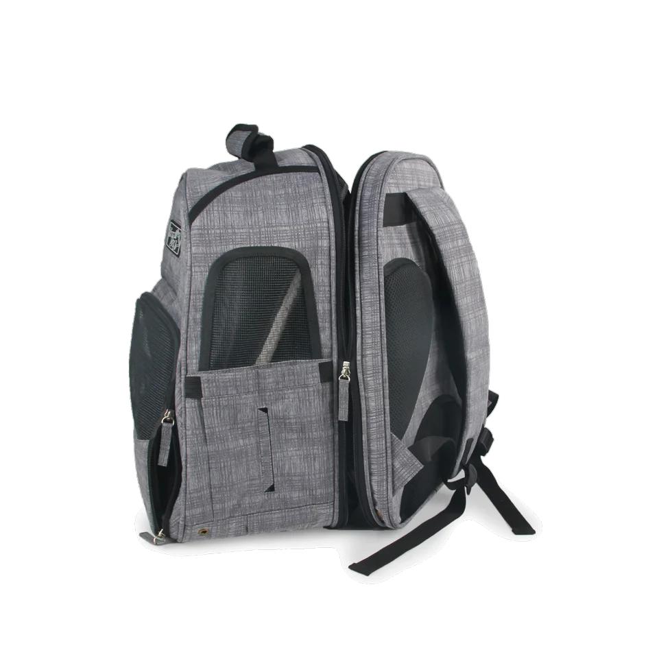 Plecak dla psa z rozszerzaną komorą i siatką, 46 x 30 x 20 cm – AFP Travel Dog - Expandable Backpack Carrier - obrazek 4
