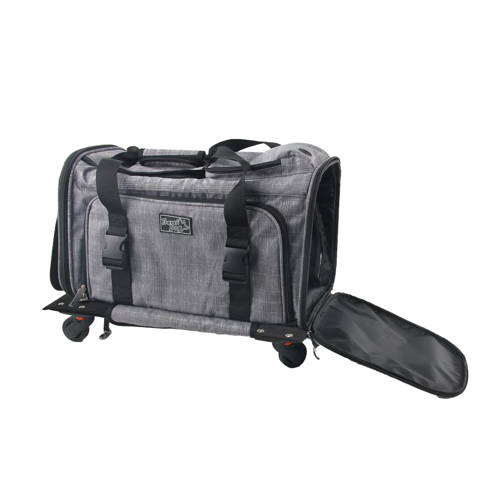 Wózek transportowy dla psa z funkcją torby, do 11 kg – AFP Travel Dog - Rolling Pet Carrier - obrazek 3