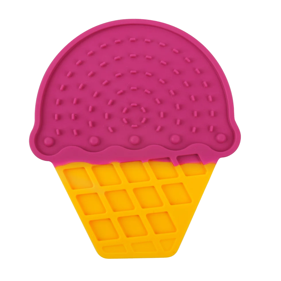 Mata do lizania dla psa w kształcie lodów, z przyssawkami, 20 x 17,5 cm – AFP Chill Out - Ice Cream Lick Mat - obrazek 1