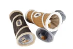 Tunel dla kota z jagnięcą wełną i otworem na górze, 62 x 26 cm – AFP Lambswool - Find Me Cat Tunnel - obrazek 2