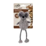 Myszka dla kota z kocimiętką i szeleszczącym plastikiem, 16 cm – AFP Lambswool Mouse Dangler - obrazek 2
