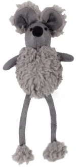 Myszka dla kota z kocimiętką i szeleszczącym plastikiem, 16 cm – AFP Lambswool Mouse Dangler - obrazek 3
