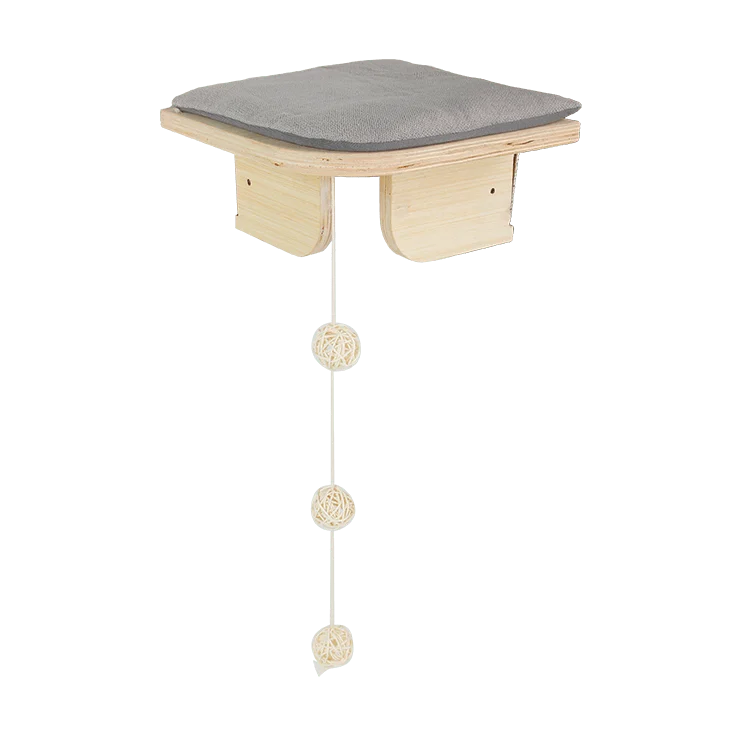 Narożny mebel dla kota do montażu na ścianie, 26 x 26 x 12 cm – AFP Skywalk - Corner Platform - obrazek 4