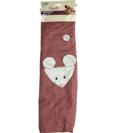 Zabawka dla kota z szeleszczącym papierem i piórkami, fioletowa, 45 cm – AFP Crumples - Crinkle Cat Sack